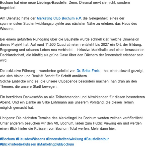 Baustellentour Haus des Wissens